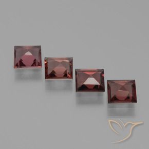 Gemme di Granato Piropo Rosso medio naturale da 2.27 ct, Quadrato, VS