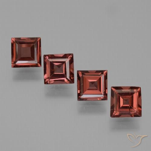 3.26ctw Naturale Rosso scarlatto Granato Piropo, Quadrato, VS