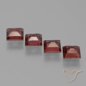 Gemme di Granato Piropo Rosso scarlatto naturale da 3.26 ct, Quadrato, VS