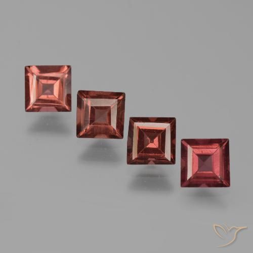 2.78ctw Naturale Rosso medio Granato Piropo, Quadrato, VS
