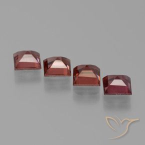 Gemme di Granato Piropo Rosso medio naturale da 2.78 ct, Quadrato, VS