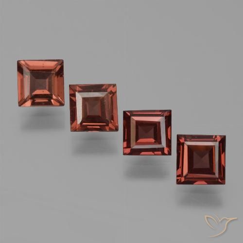 2.86ctw Naturale Rosso scuro Granato Piropo, Quadrato, VS