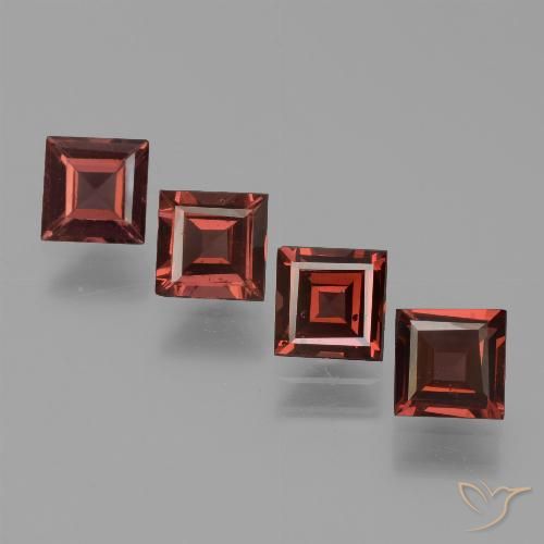 2.97ctw Naturale Rosso scarlatto profondo Granato Piropo, Quadrato, VS