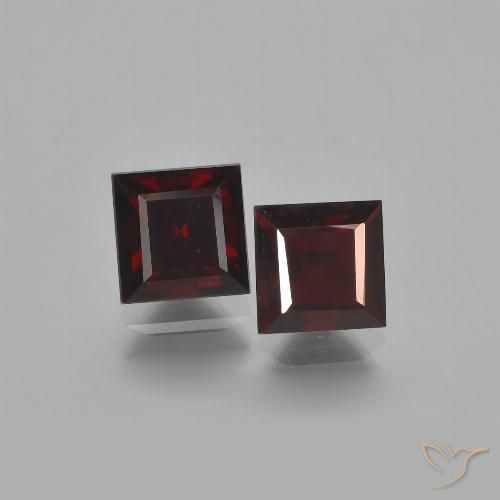 1.93ctw Naturale Rosso nerastro Granato Piropo, Quadrato, VS
