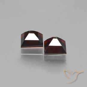 Gemme di Granato Piropo Rosso nerastro naturale da 1.93 ct, Quadrato, VS