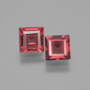 Gemme di Granato Piropo Rosso scarlatto naturale da 1.61 ct, Quadrato, VVS