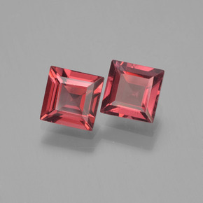 Gemme di Granato Piropo Rosso scarlatto naturale da 1.61 ct, Quadrato, VVS