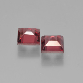 Gemme di Granato Piropo Rosso scarlatto naturale da 1.61 ct, Quadrato, VVS