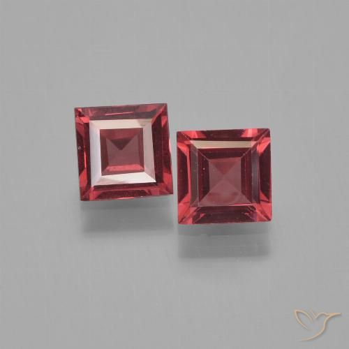 1.33ctw Naturale Rosso scarlatto Granato Piropo, Quadrato, VVS-VS