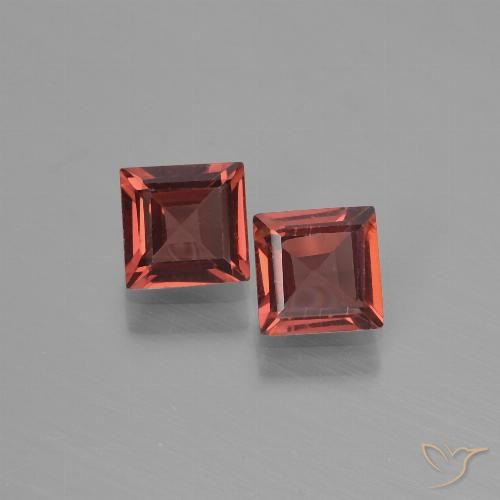1.33ctw Naturale Rosso medio Granato Piropo, Quadrato, VS