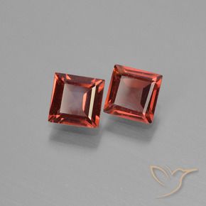 Gemme di Granato Piropo Rosso medio naturale da 1.33 ct, Quadrato, VS
