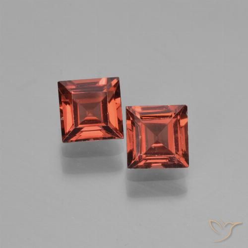 Gemme di Granato Piropo Rosso scarlatto naturale da 1.60 ct, Quadrato, VVS