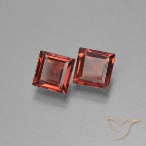 Gemme di Granato Piropo Rosso medio-scuro naturale da 1.43 ct, Quadrato, VVS