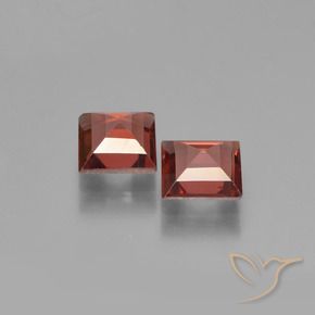 Gemme di Granato Piropo Rosso medio-scuro naturale da 1.43 ct, Quadrato, VVS