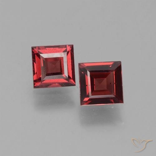 1.46ctw Naturale Rosso scuro Granato Piropo, Quadrato, VS