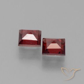 Gemme di Granato Piropo Rosso scuro naturale da 1.46 ct, Quadrato, VS