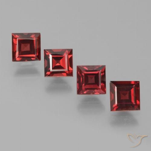 3.22ctw Naturale Rosso scuro Granato Piropo, Quadrato, VS