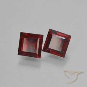 Gemme di Granato Piropo Rosso scuro naturale da 1.55 ct, Quadrato, VS
