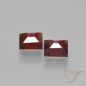 Gemme di Granato Piropo Rosso scuro naturale da 1.55 ct, Quadrato, VS