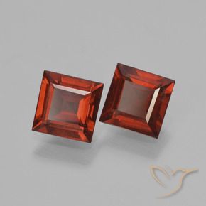 Gemme di Granato Piropo Rosso scuro naturale da 1.41 ct, Quadrato, VS