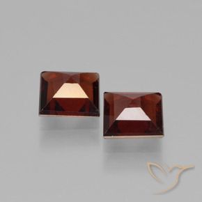 Gemme di Granato Piropo Rosso scuro naturale da 1.33 ct, Quadrato, VVS-VS
