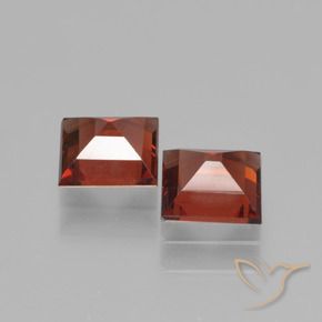Gemme di Granato Piropo Rosso Sangue Profondo naturale da 1.43 ct, Quadrato, VVS-VS