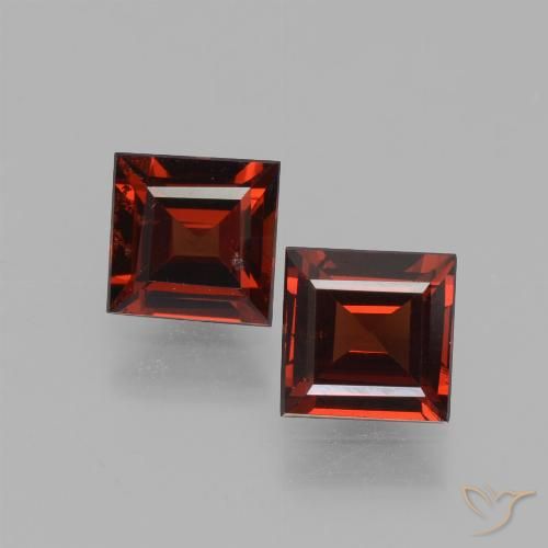 1.46ctw Naturale Rosso scuro Granato Piropo, Quadrato, VVS-VS