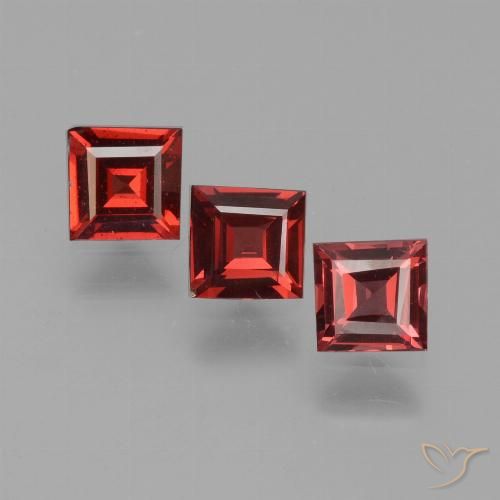 1.73ctw Naturale Rosso scuro Granato Piropo, Quadrato, VS