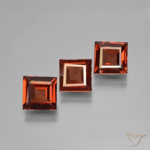 1.82ctw Naturale Rosso brillante Granato Piropo, Quadrato, VS