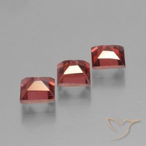 Gemme di Granato Piropo Rosso medio naturale da 2.80 ct, Quadrato, VS