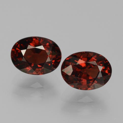 Granato piropo naturale rosso da 3,76 ct, taglio ovale, VVS-VS