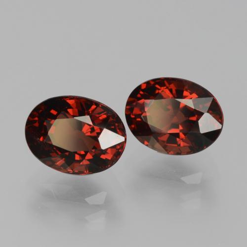 Granato piropo naturale rosso da 3,76 ct, taglio ovale, VVS-VS