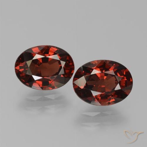 Granato piropo naturale rosso da 3,13 ct, taglio ovale, VVS-VS