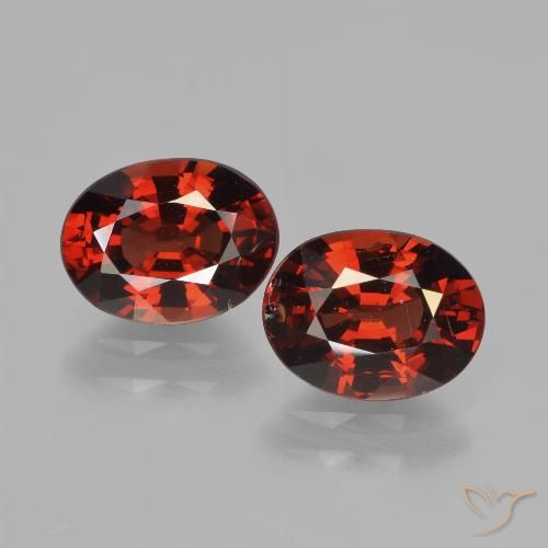 3.06ctw Naturale Rosso scuro Granato Piropo, Ovale, VVS-VS