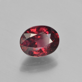Granato Piropo Rosso scuro naturale da 1.84 ct, Taglio ovale, VS