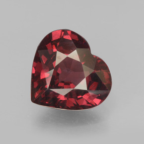 Granato piropo naturale rosso da 3,25 ct, a forma di cuore, VS