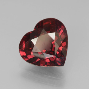 Granato piropo naturale rosso da 3,25 ct, a forma di cuore, VS