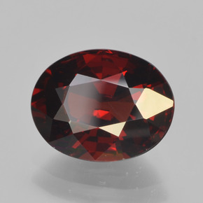 Granato Piropo Rosso naturale da 3.48 ct, Taglio ovale, VVS