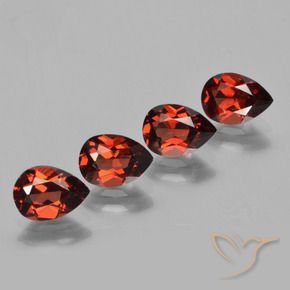 Granato piropo naturale rosso da 3,53 ct, taglio a pera, VVS-VS