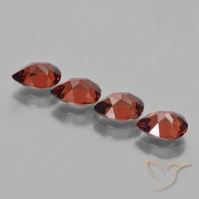 Granato piropo naturale rosso da 3,53 ct, taglio a pera, VVS-VS
