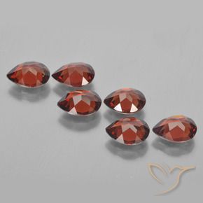Gemme di Granato Piropo Rosso scuro naturale da 4.70 ct, Forma a pera, VS