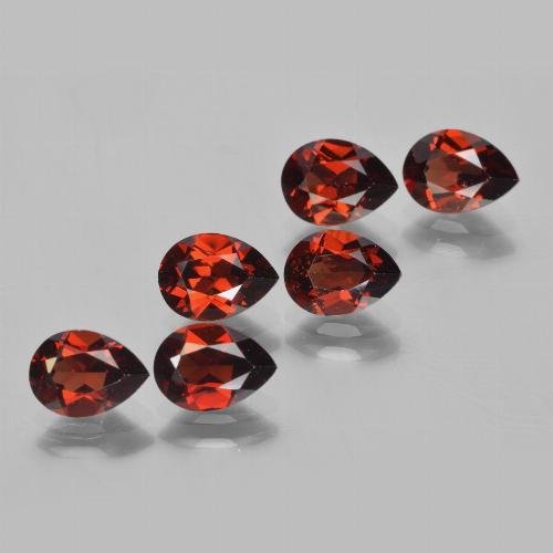 Granato piropo naturale rosso da 5,47 ct, taglio a pera, VVS-VS