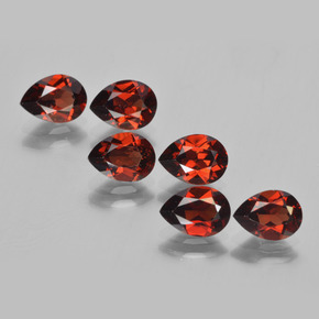 Granato piropo naturale rosso da 5,47 ct, taglio a pera, VVS-VS