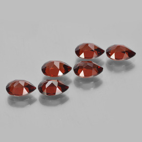 Granato piropo naturale rosso da 5,47 ct, taglio a pera, VVS-VS