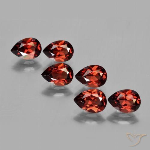 5.20ctw Naturale Rosso medio Granato Piropo, Forma a pera, VVS-VS