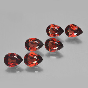 Gemme di Granato Piropo Rosso scuro naturale da 5.14 ct, Forma a pera, VVS-VS