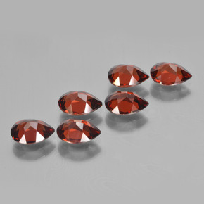 Gemme di Granato Piropo Rosso scuro naturale da 5.14 ct, Forma a pera, VVS-VS