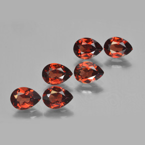 Granato piropo naturale rosso da 4,73 ct, taglio a pera, VVS-VS