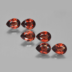 Granato piropo naturale rosso da 4,73 ct, taglio a pera, VVS-VS