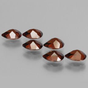 Gemme di granato piropo rosso brillante naturale da 5,67 ct, taglio a pera, VS